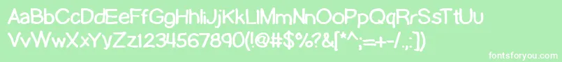 LamebrainBrk Font – White Fonts on Green Background