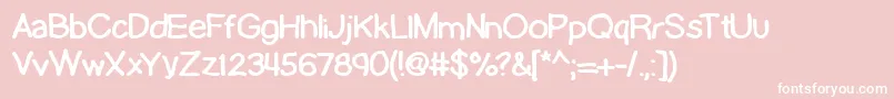 LamebrainBrk Font – White Fonts on Pink Background