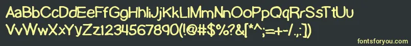 LamebrainBrk Font – Yellow Fonts on Black Background