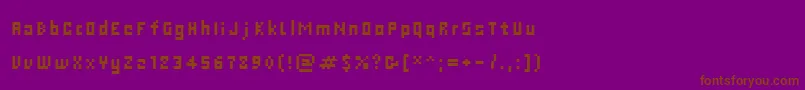 フォントCWebSmall – 紫色の背景に茶色のフォント