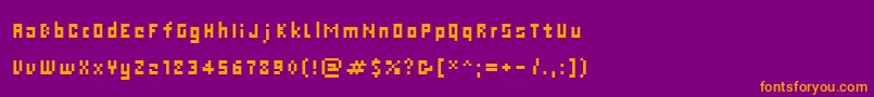 Шрифт CWebSmall – оранжевые шрифты на фиолетовом фоне