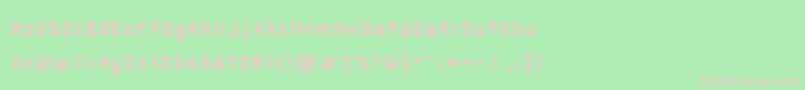 CWebSmall-Schriftart – Rosa Schriften auf grünem Hintergrund