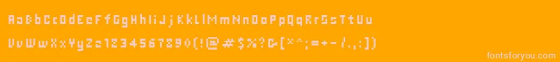 Czcionka CWebSmall – różowe czcionki na pomarańczowym tle