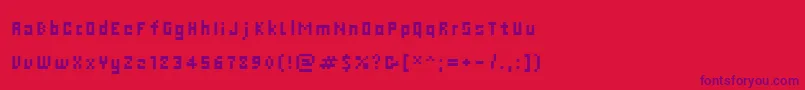 フォントCWebSmall – 赤い背景に紫のフォント