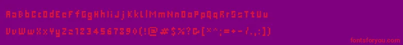 Шрифт CWebSmall – красные шрифты на фиолетовом фоне