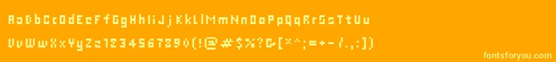 CWebSmall Font – Yellow Fonts on Orange Background