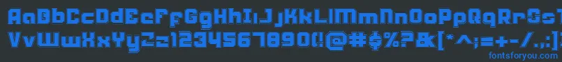 Weaponeera Font – Blue Fonts on Black Background