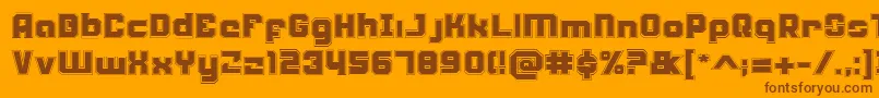 Weaponeera Font – Brown Fonts on Orange Background