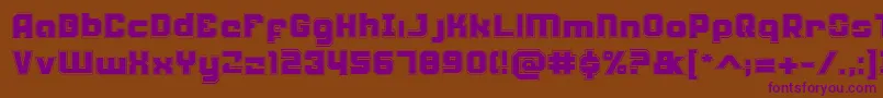 Weaponeera Font – Purple Fonts on Brown Background