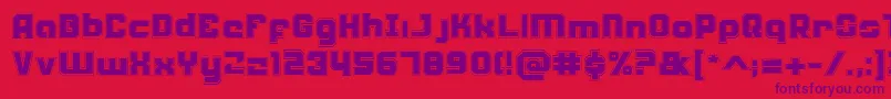 Weaponeera Font – Purple Fonts on Red Background