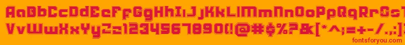 Weaponeera Font – Red Fonts on Orange Background