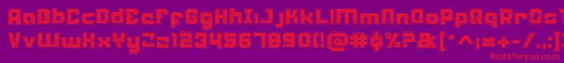 Weaponeera Font – Red Fonts on Purple Background