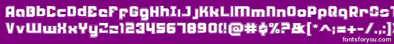 Weaponeera Font – White Fonts on Purple Background