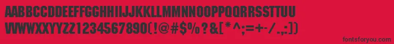 M651DecoRegular Font – Black Fonts on Red Background
