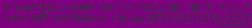 Шрифт FantasyClipart – чёрные шрифты на фиолетовом фоне