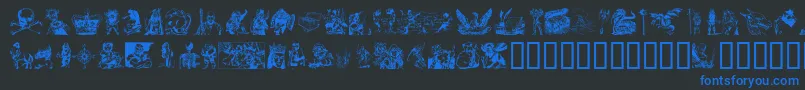 FantasyClipart Font – Blue Fonts on Black Background