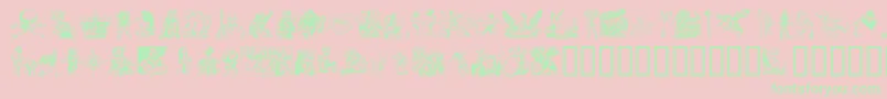 Saiba mais sobre a fonte FantasyClipart Fonte FantasyClipart – fontes verdes em um fundo rosa