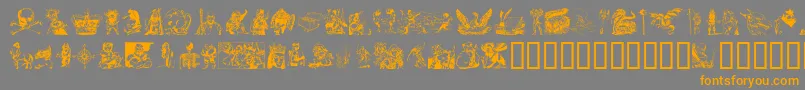 FantasyClipart Font – Orange Fonts on Gray Background