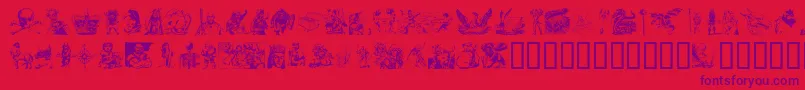 FantasyClipart-fontti – violetit fontit punaisella taustalla