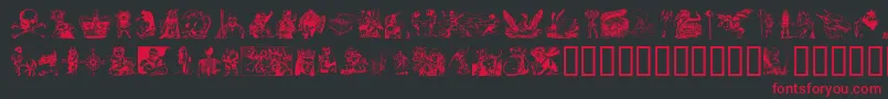 FantasyClipart Font – Red Fonts on Black Background