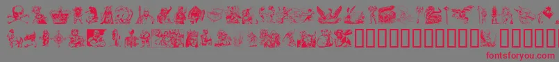 FantasyClipart Font – Red Fonts on Gray Background