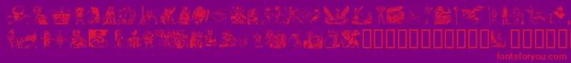 FantasyClipart Font – Red Fonts on Purple Background