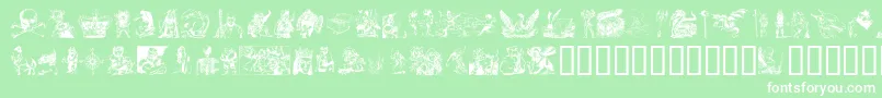 FantasyClipart Font – White Fonts on Green Background