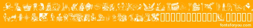 FantasyClipart Font – White Fonts on Orange Background