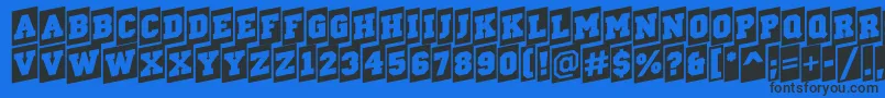 ACampuscmup Font – Black Fonts on Blue Background