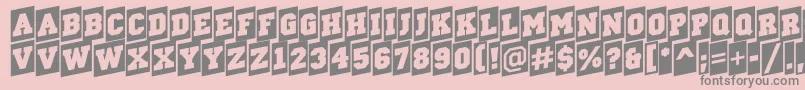 ACampuscmup Font – Gray Fonts on Pink Background