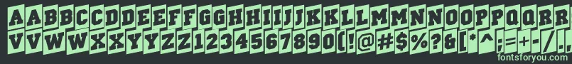 ACampuscmup-fontti – vihreät fontit mustalla taustalla