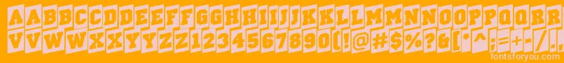 ACampuscmup Font – Pink Fonts on Orange Background