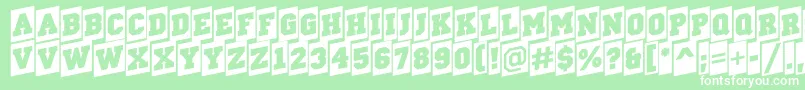 ACampuscmup Font – White Fonts on Green Background