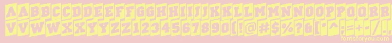 ACampuscmup Font – Yellow Fonts on Pink Background