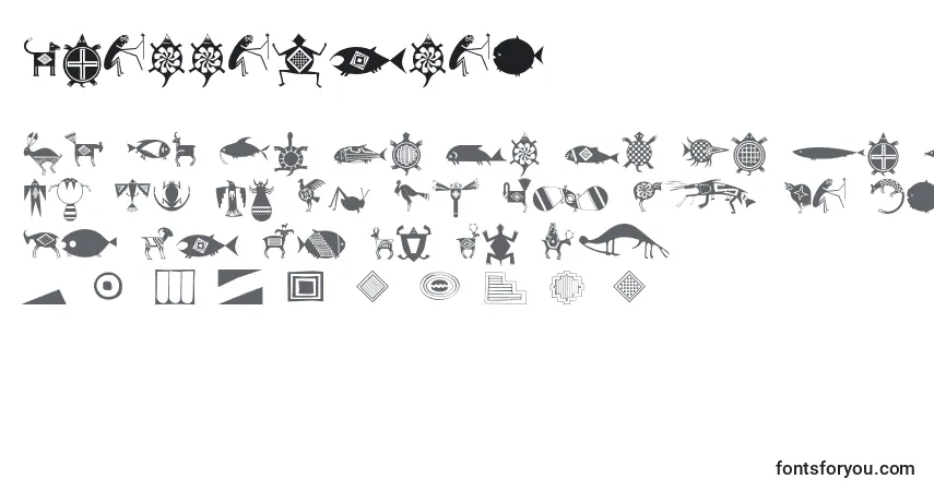 Czcionka Threerivers – alfabet, cyfry, specjalne znaki