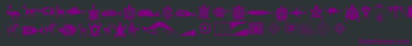 Threerivers Font – Purple Fonts on Black Background