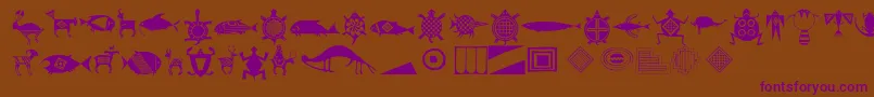 Шрифт Threerivers – фиолетовые шрифты на коричневом фоне