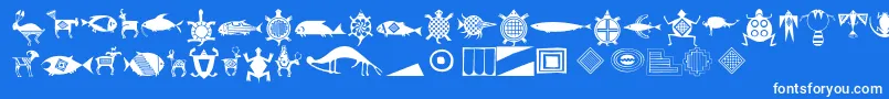 Threerivers Font – White Fonts on Blue Background