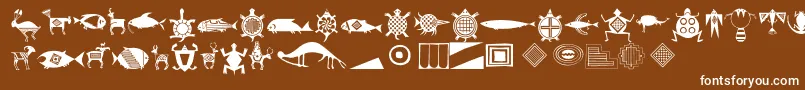 フォントThreerivers – 茶色の背景に白い文字