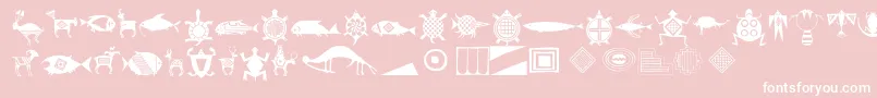 Fonte Threerivers – fontes brancas em um fundo rosa