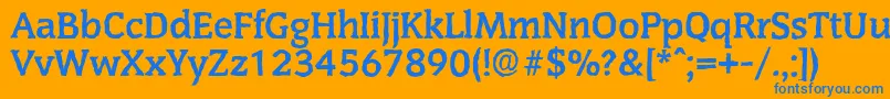 CongressantiqueBold Font – Blue Fonts on Orange Background