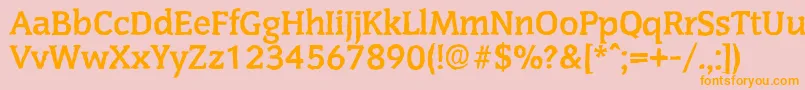 CongressantiqueBold Font – Orange Fonts on Pink Background