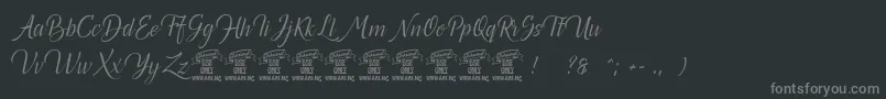 Canelabarkpersonal Font – Gray Fonts on Black Background