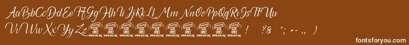 Canelabarkpersonal Font – White Fonts on Brown Background