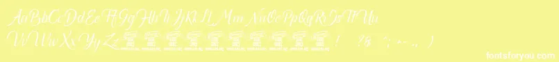 Canelabarkpersonal Font – White Fonts on Yellow Background