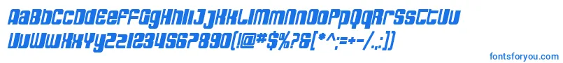 SfDecotechnoBoldOblique Font – Blue Fonts on White Background