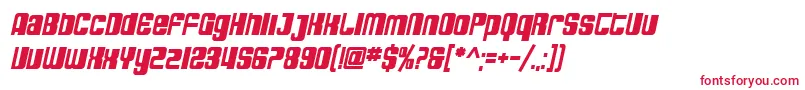 SfDecotechnoBoldOblique Font – Red Fonts on White Background