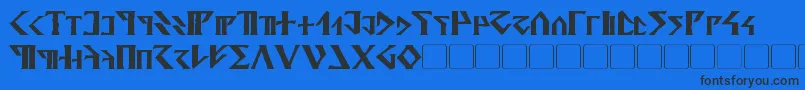 フォントDavekBold – 黒い文字の青い背景