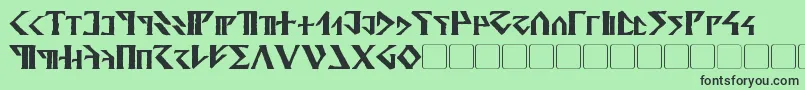DavekBold-fontti – mustat fontit vihreällä taustalla