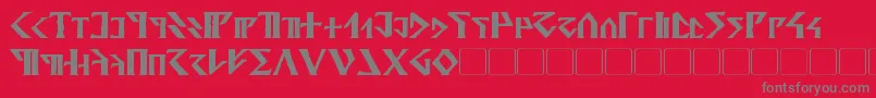 Fonte DavekBold – fontes cinzas em um fundo vermelho